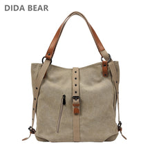 Load image into Gallery viewer, DIDABEAR Brand Canvas Tote Bag Women Handbags Female Designer Large Capacity Leisure Shoulder Bags Big Travel Bags Bolsas