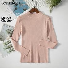 Load image into Gallery viewer, Bornladies Autumn Winter Basic Turtleneck Knitting Bottoming Warm Sweaters 2021 Women&#39;s Pullovers Solid Minimalist Cheap Tops