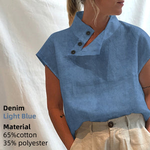 Celmia Stylish Women Shirts 2021 Summer Cotton Linen Oversized Blouses Short Sleeve Blusas Casual Loose Camisas Solid Tunic Top