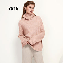 Load image into Gallery viewer, Aachoae Autumn Winter Women Knitted Turtleneck Wool Sweaters 2021 Casual Basic Pullover Jumper Batwing Long Sleeve Loose Tops