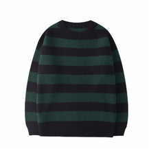 Load image into Gallery viewer, Autumn Winter Knitted Striped Sweater Women Casual Oversized Pullovers Sweaters Loose Warm Jumper Streetwear Teen Knitwear