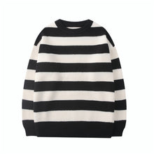 Load image into Gallery viewer, Autumn Winter Knitted Striped Sweater Women Casual Oversized Pullovers Sweaters Loose Warm Jumper Streetwear Teen Knitwear