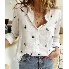 Load image into Gallery viewer, Leisure White Yellow Shirts Button Lapel Cardigan Top Lady Loose Long Sleeve Oversized Shirt Womens Blouses Autumn Blusas Mujer