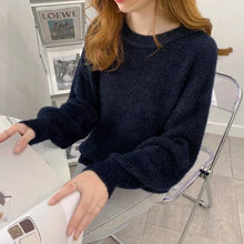 Load image into Gallery viewer, Hirsionsan Soft Loose Knitted Cashmere Sweaters Women 2021 New Winter Loose Solid Female Pullovers Warm Basic Knitwear Jumper