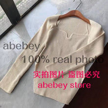 Load image into Gallery viewer, 2021 new spring and summer fashion women clothes sqaure collar full sleeves elastic high waist sexy pullover WK080