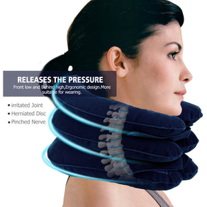 US Stock3 Layer Inflatable Air Cervical Neck Traction Device Soft Neck Collar for Pain Relief Neck Stretcher Pain Releave